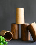 WOODEN GLASS (SET OF 6) - SanskrutiHomes 
