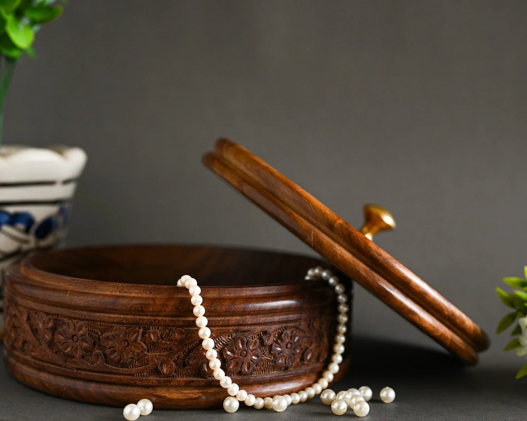 WOODEN MULTIPURPOSE BOX - SanskrutiHomes 