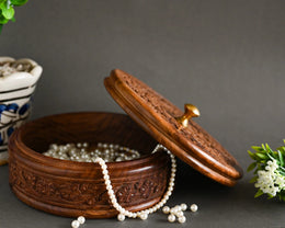 WOODEN MULTIPURPOSE BOX - SanskrutiHomes 