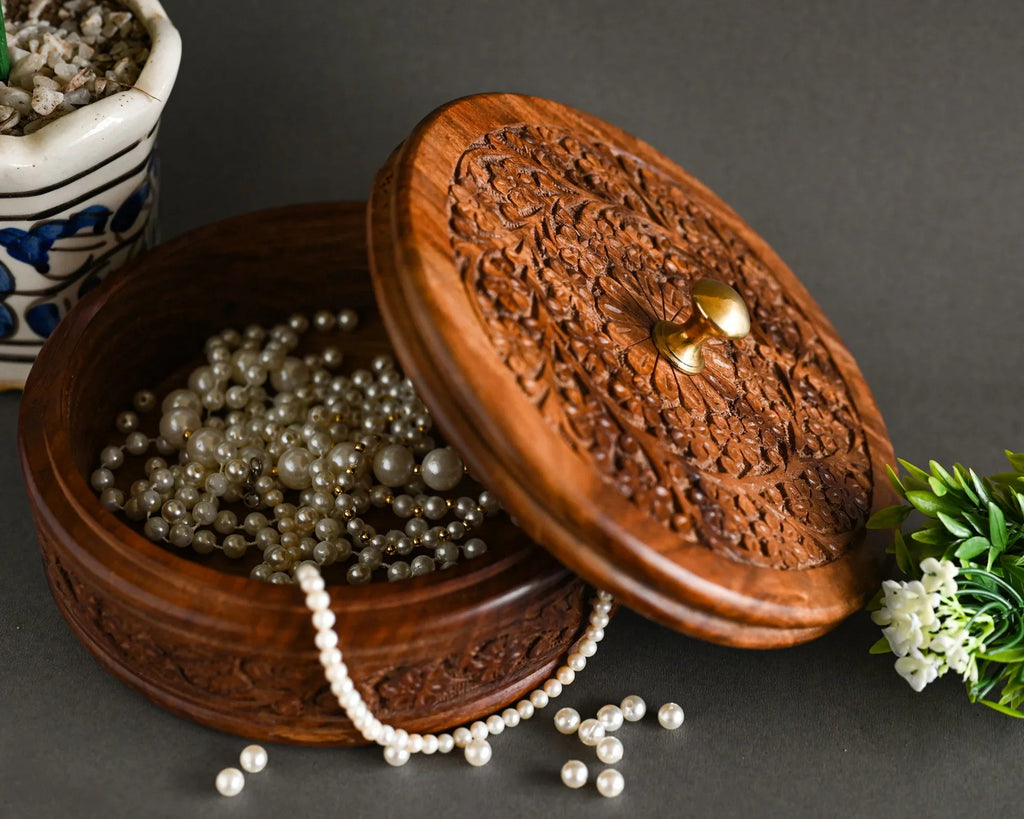 WOODEN MULTIPURPOSE BOX - SanskrutiHomes 