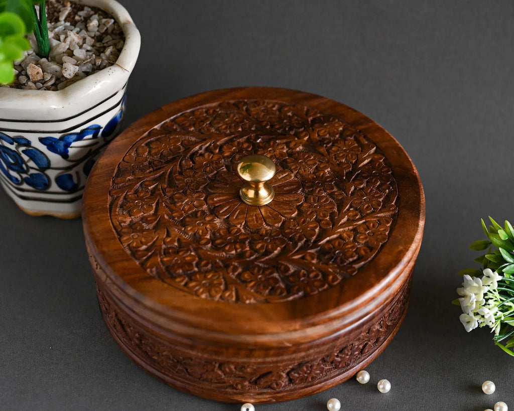 WOODEN MULTIPURPOSE BOX - SanskrutiHomes 