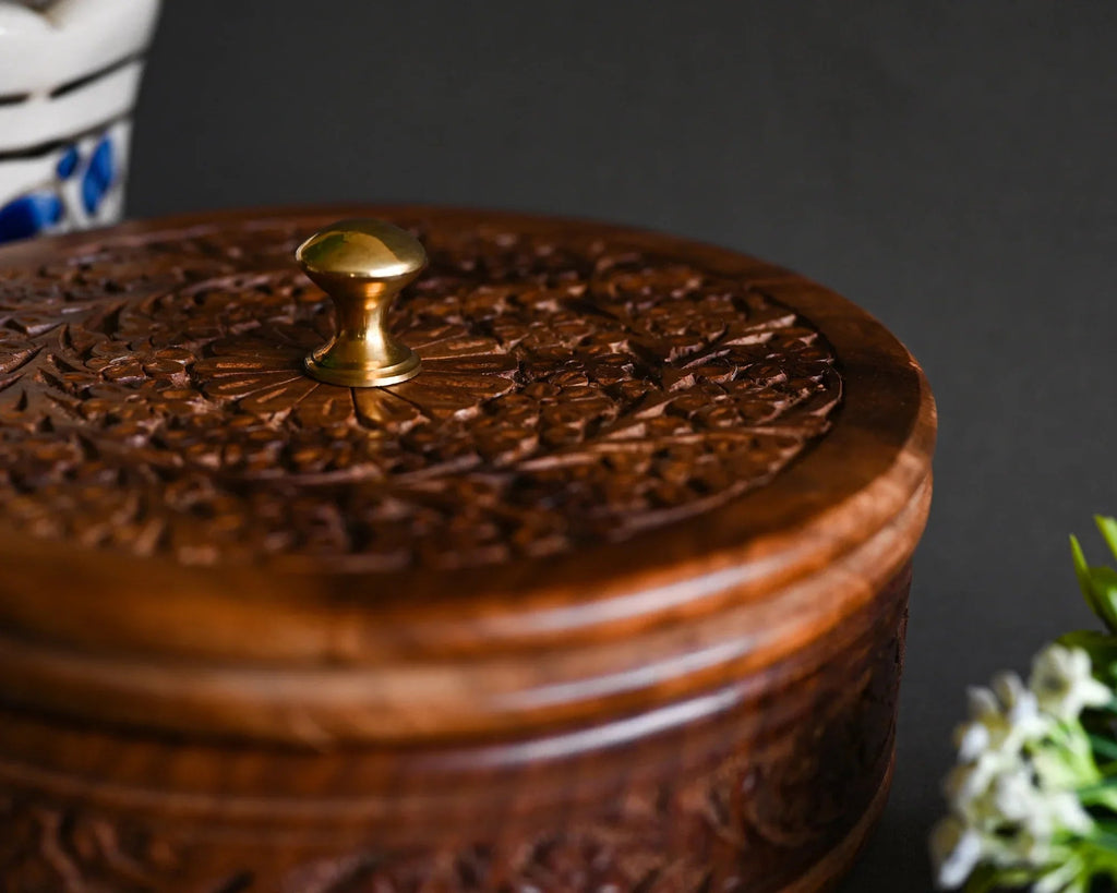 WOODEN MULTIPURPOSE BOX - SanskrutiHomes 