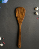 FLAT WOODEN COOKING SPOON (SET OF 3 ) - SanskrutiHomes 
