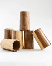 WOODEN GLASS (SET OF 6) - SanskrutiHomes 