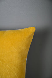 Yellow Beetle Design Velvet Cushion Cover - SanskrutiHomes 
