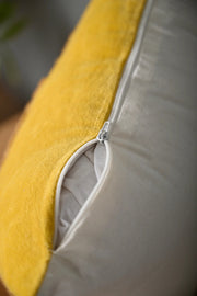 Yellow Beetle Design Velvet Cushion Cover - SanskrutiHomes 