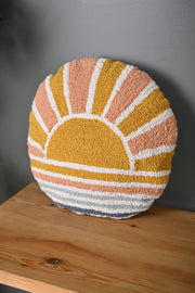 Multicolor Round Truffted Cotton Cushion Cover - SanskrutiHomes 