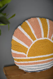Multicolor Round Truffted Cotton Cushion Cover - SanskrutiHomes 