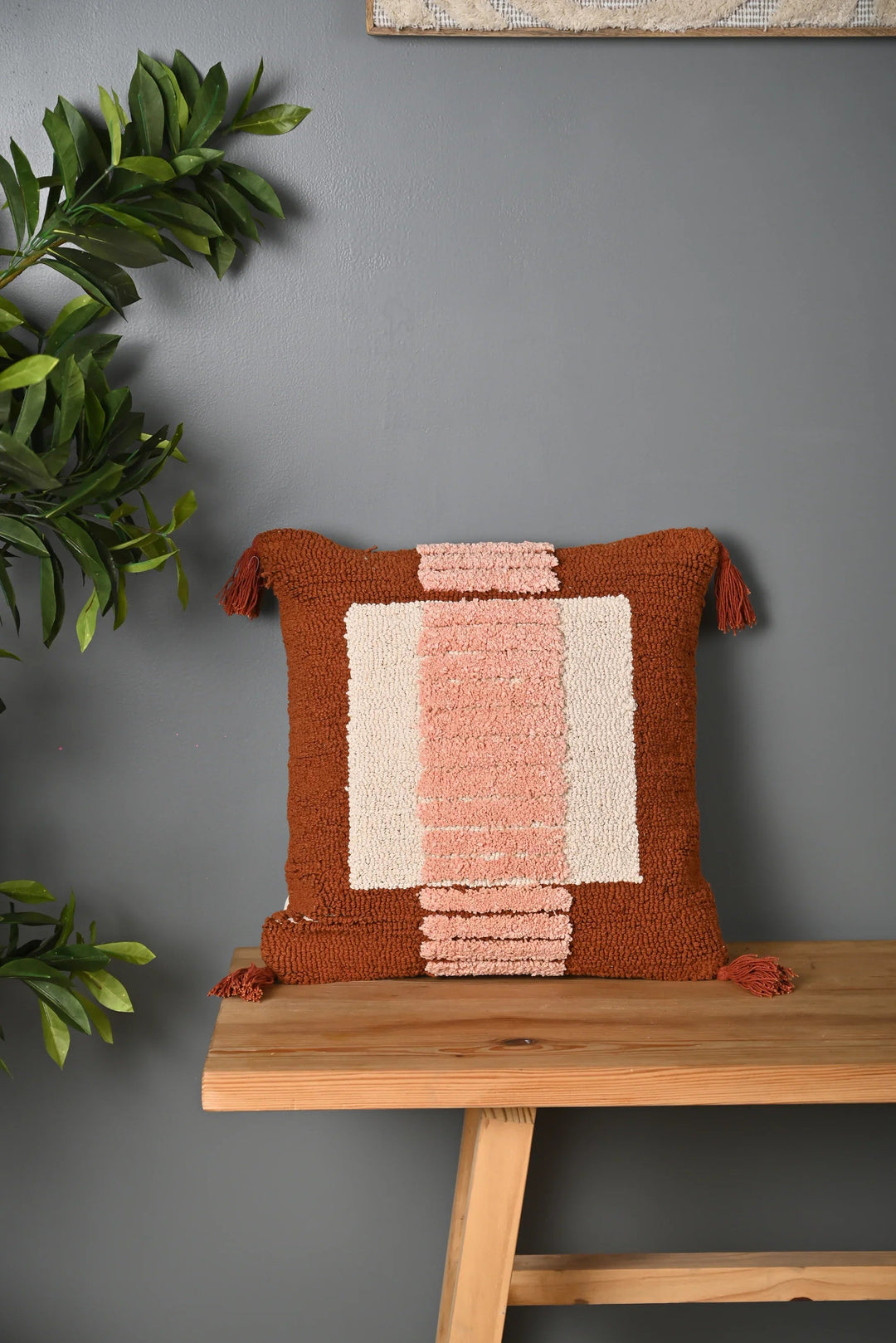 Tuffted Multicolor Cotton Cushion Cover - SanskrutiHomes 