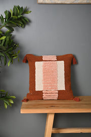 Tuffted Multicolor Cotton Cushion Cover - SanskrutiHomes 