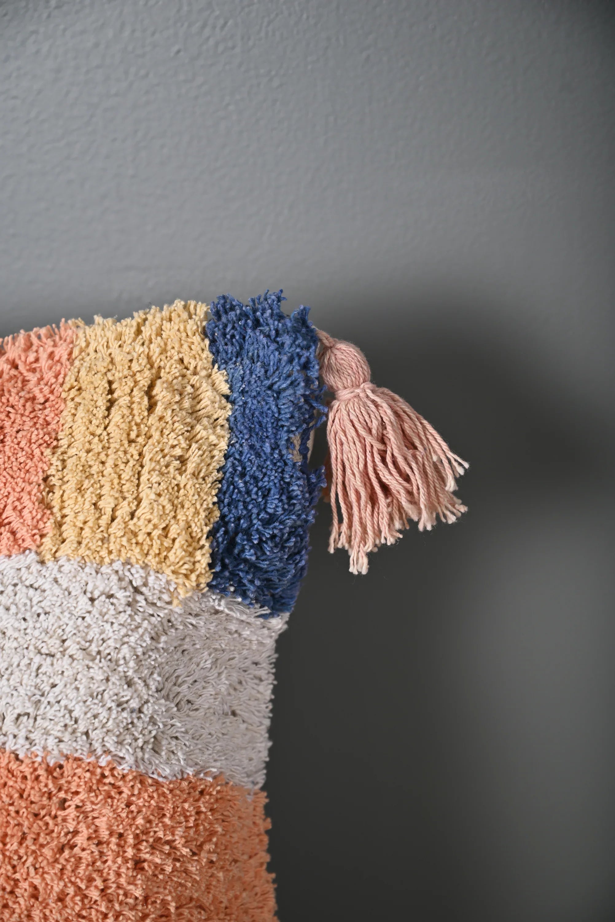 Multicolor Cotton Truffted Cushion Cover - SanskrutiHomes 