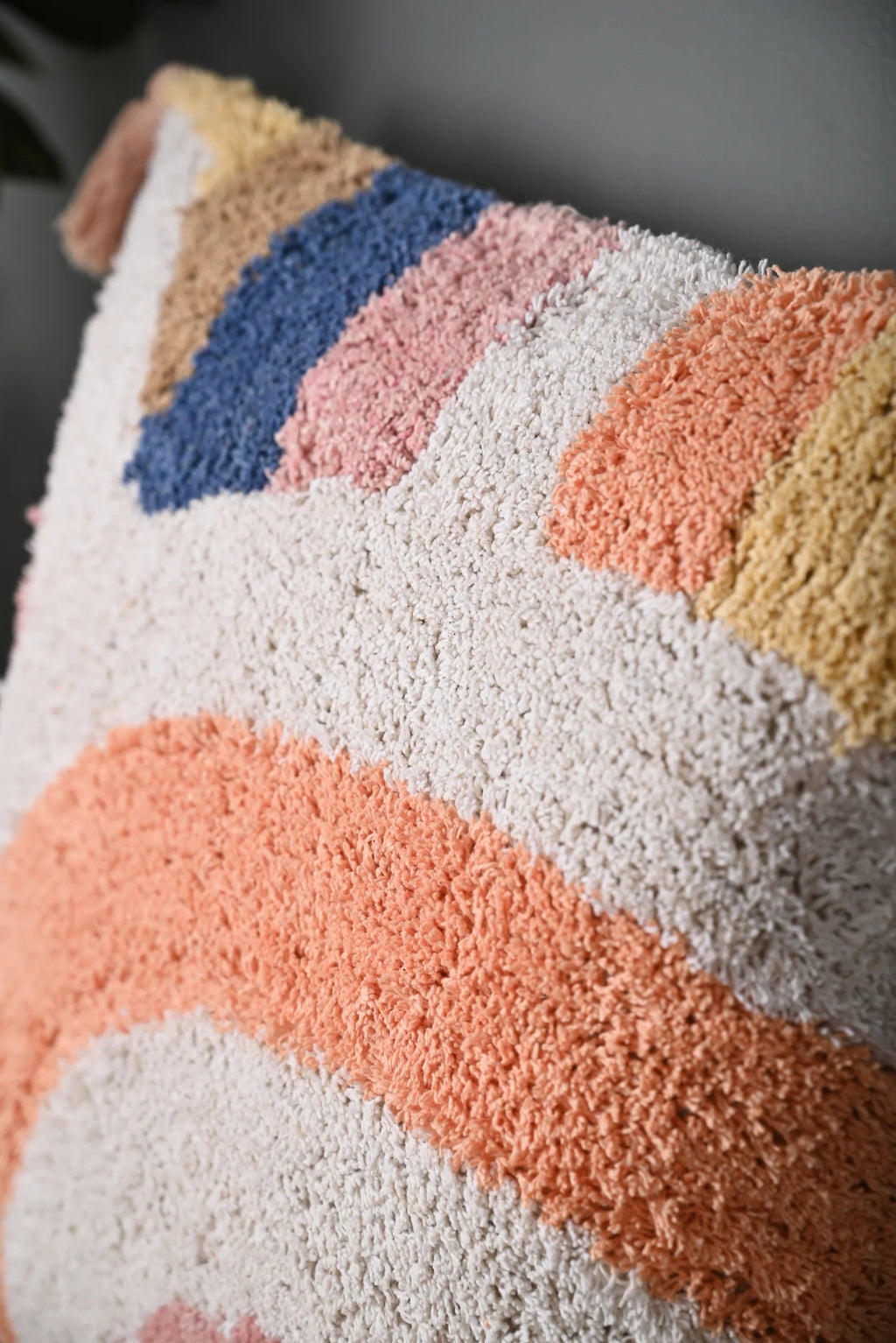 Multicolor Cotton Truffted Cushion Cover - SanskrutiHomes 