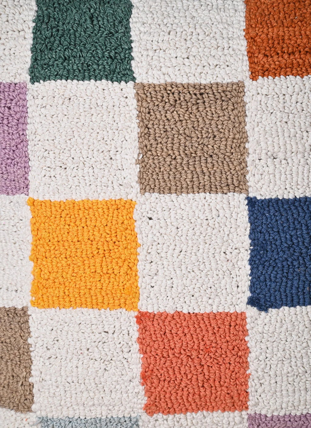 Multicolor Chacks Design Truffted Cushion Cover - SanskrutiHomes 