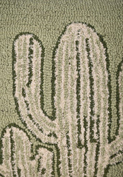 Green Truffted Cactus Design Cushion Cover - SanskrutiHomes 