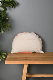 Multicolor Half Round Truffted Cotton Cushion Cover - SanskrutiHomes 
