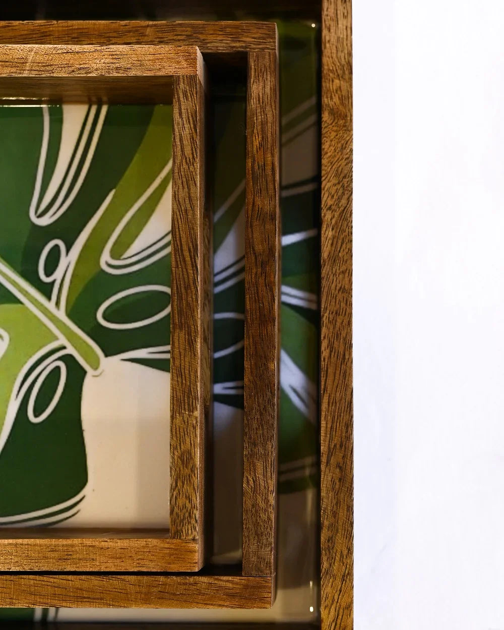 PRINTED RECTANGLE TRAY SET OF 3 - SanskrutiHomes 