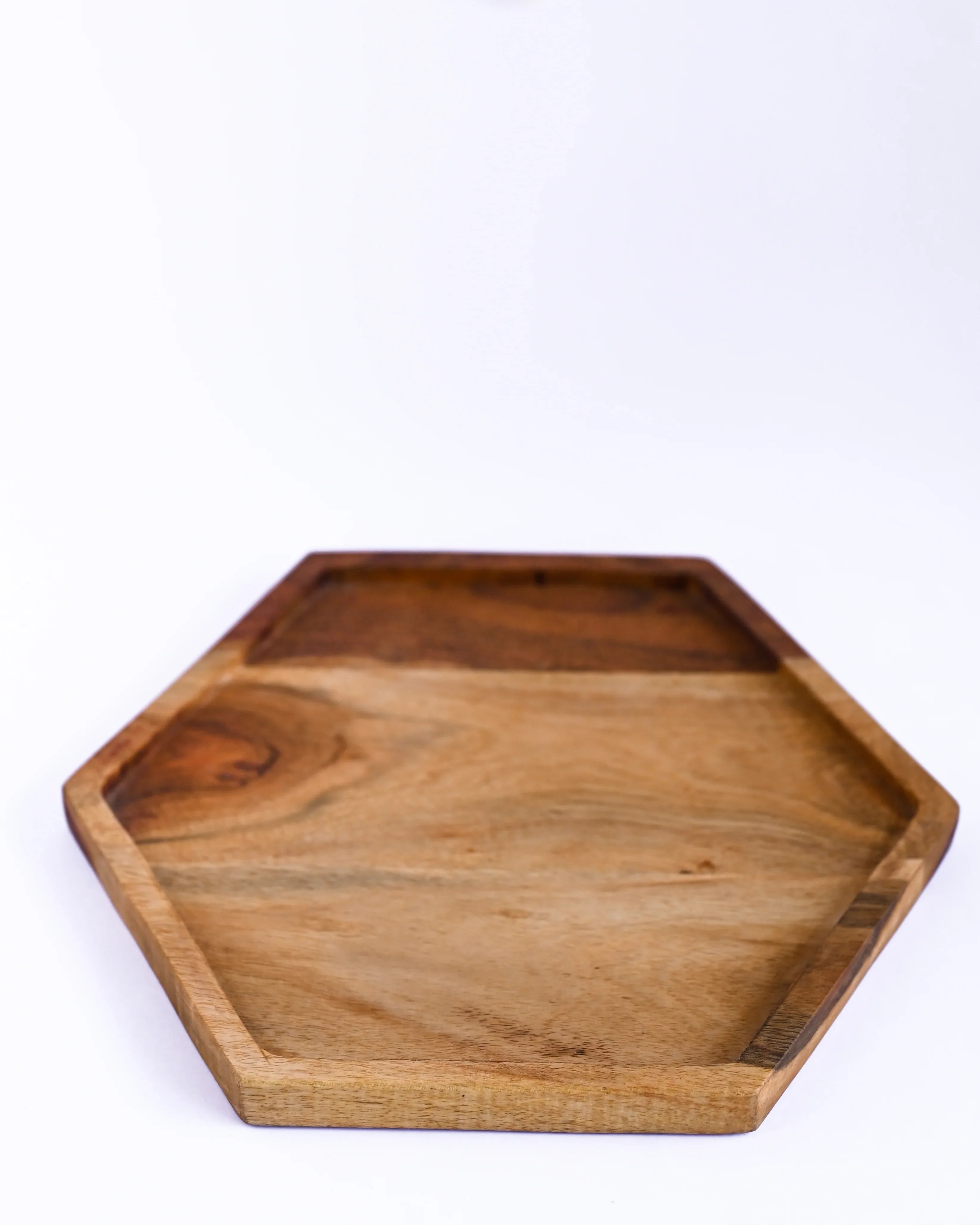 HEXAGON SHAPE WODEEN PLATE - SanskrutiHomes 