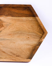 HEXAGON SHAPE WODEEN PLATE - SanskrutiHomes 