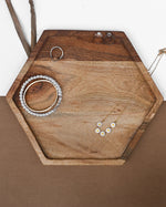 HEXAGON SHAPE WODEEN PLATE - SanskrutiHomes 