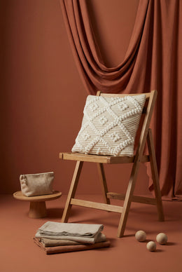 White Embroidered Cotton Breathable Squared Cushion Cover