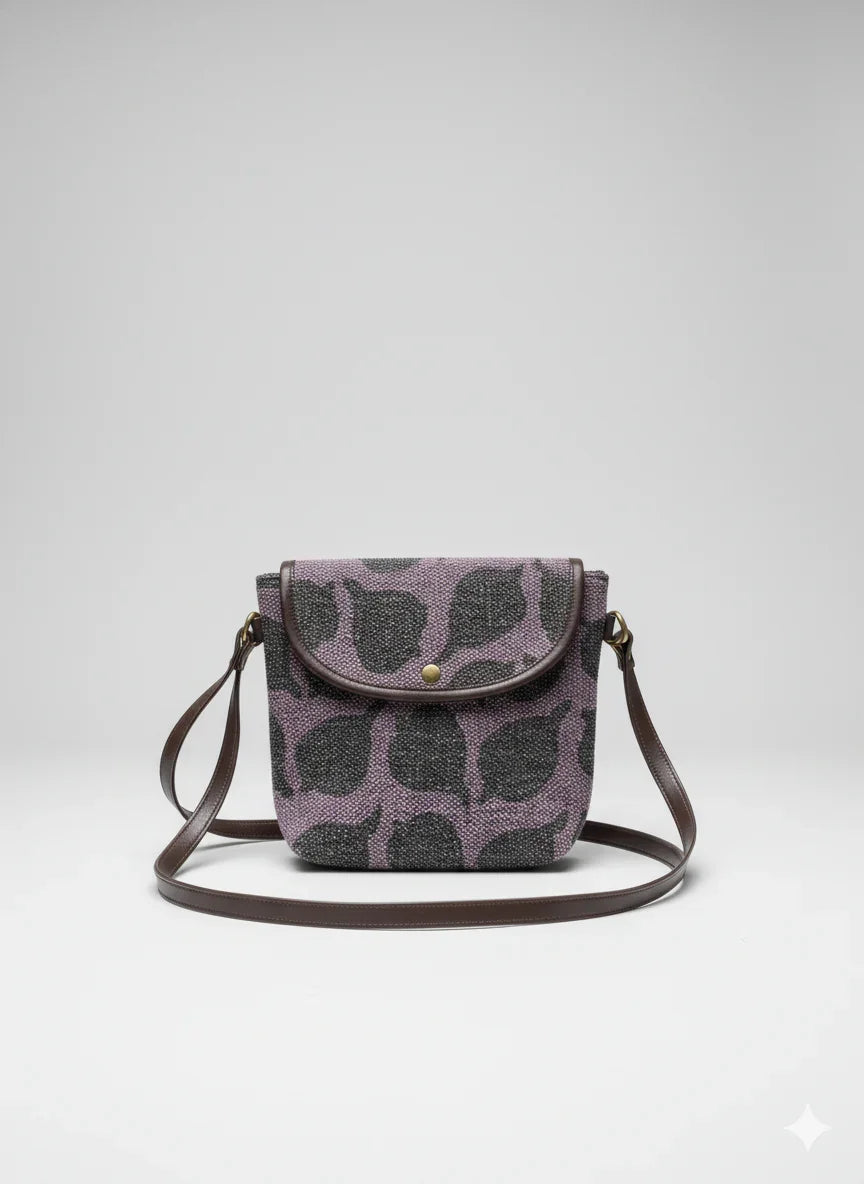 Printed Cotton Canvas Shoulder Sling Bag - SanskrutiHomes 