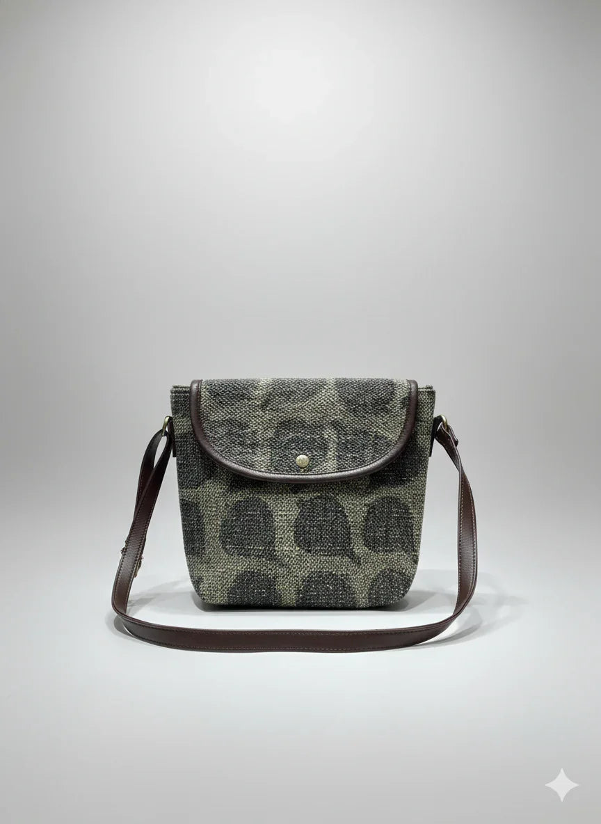 Printed Cotton Canvas Shoulder Sling Bag - SanskrutiHomes 