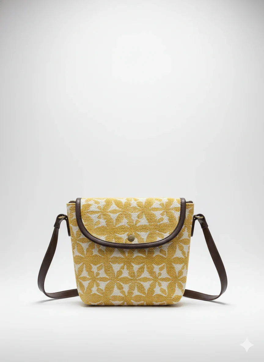 Printed Cotton Canvas Shoulder Sling Bag - SanskrutiHomes 
