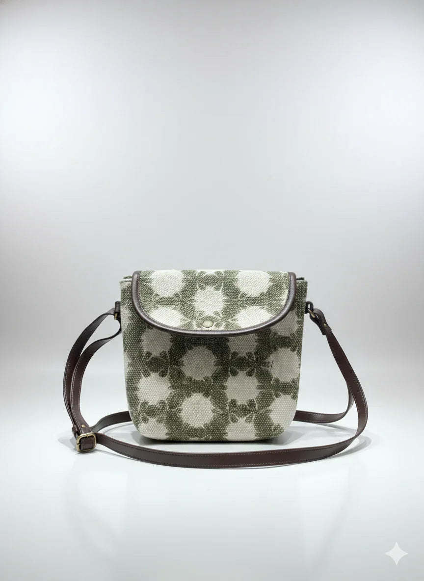 Printed Cotton Canvas Shoulder Sling Bag - SanskrutiHomes 