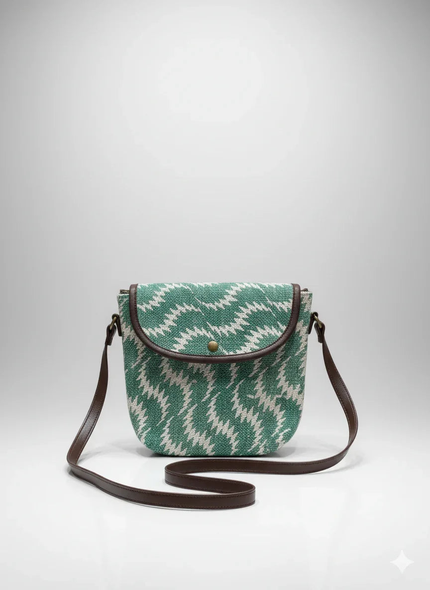 Printed Cotton Canvas Shoulder Sling Bag - SanskrutiHomes 