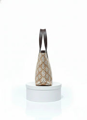 Orange Geometric Print Cotton Tote Bag for Women - SanskrutiHomes 