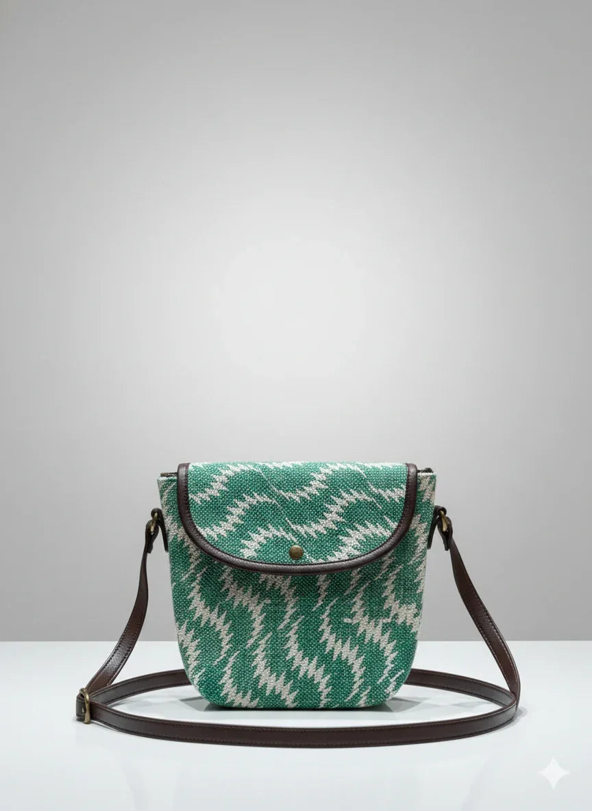 Printed Cotton Canvas Shoulder Sling Bag - SanskrutiHomes 