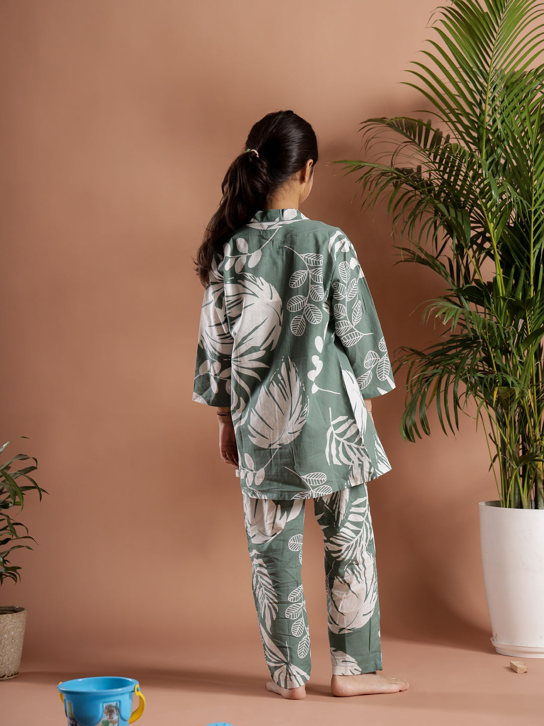 Set of 3 Floral Printed Cotton Night Suit for Kids - SanskrutiHomes 