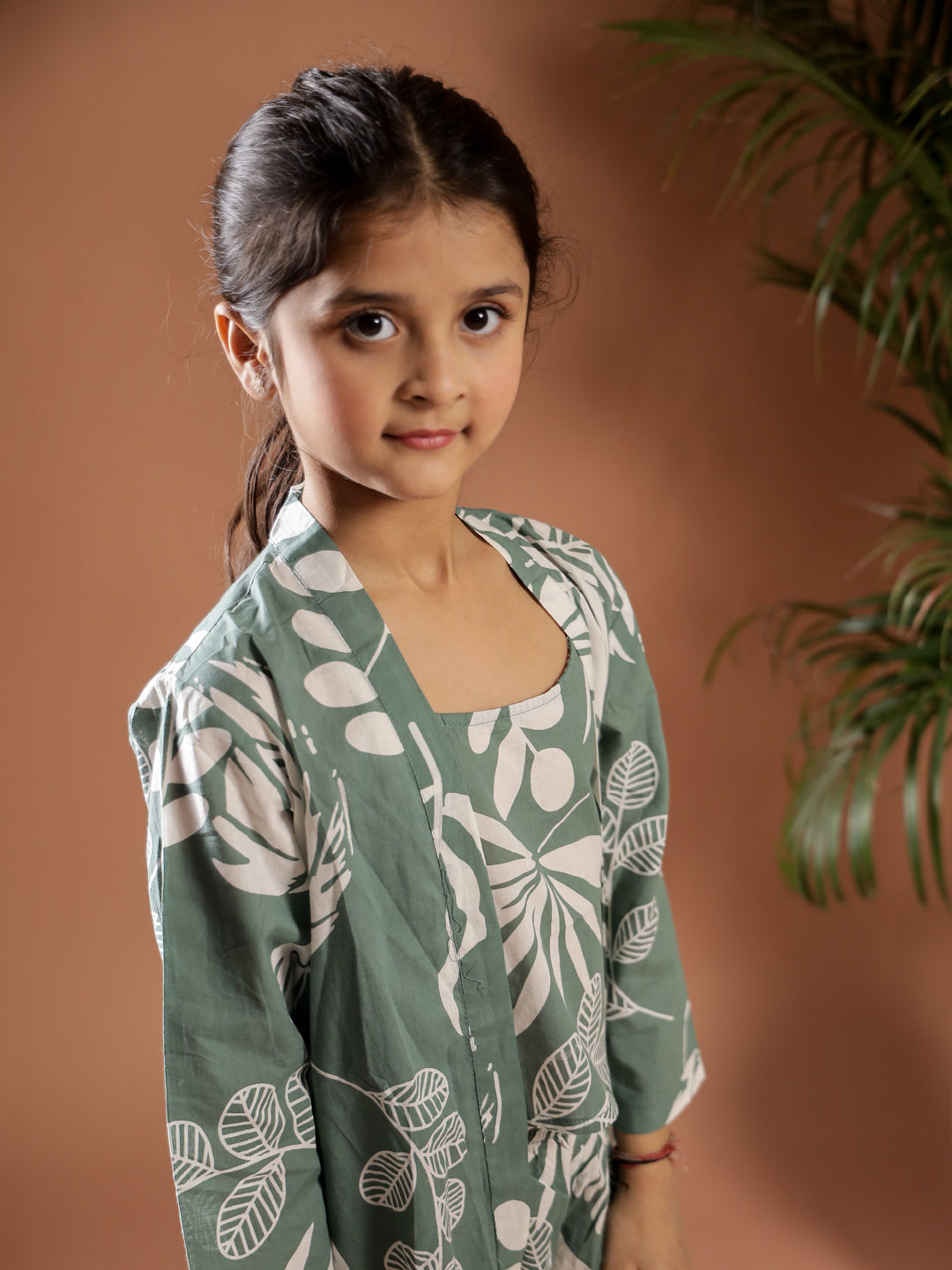 Set of 3 Floral Printed Cotton Night Suit for Kids - SanskrutiHomes 