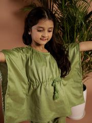 Green Kaftan Winter Night Suit For Kids