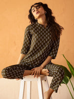 Floral Printed Cotton Winter Jacket for Kids - SanskrutiHomes 
