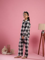 Checked Printed Winter Night Suit for Kids - SanskrutiHomes 