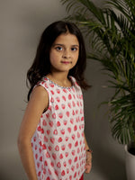 Strawberry Printed Cotton Co-ords Set for Kids - SanskrutiHomes 