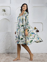 Liberty Cotton Night Dress - SanskrutiHomes 
