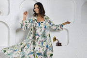 Liberty Cotton Night Dress - SanskrutiHomes 