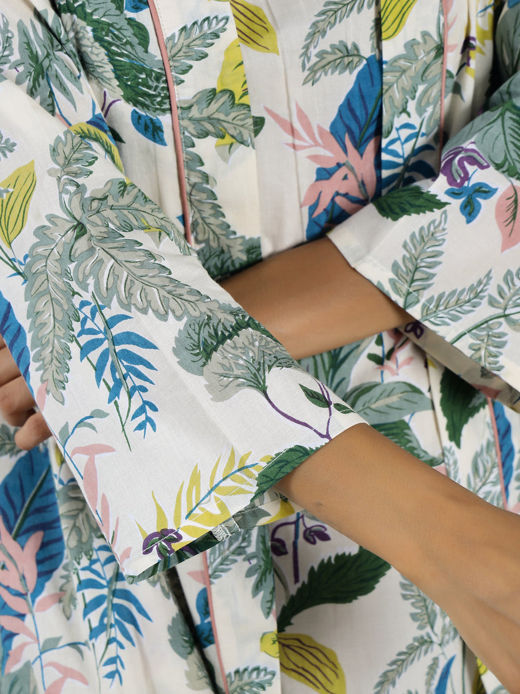 Liberty Cotton Night Dress - SanskrutiHomes 