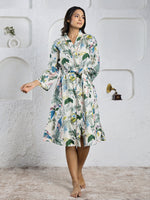 Liberty Cotton Night Dress - SanskrutiHomes 