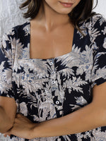 Floral print cotton Night Dress - SanskrutiHomes 