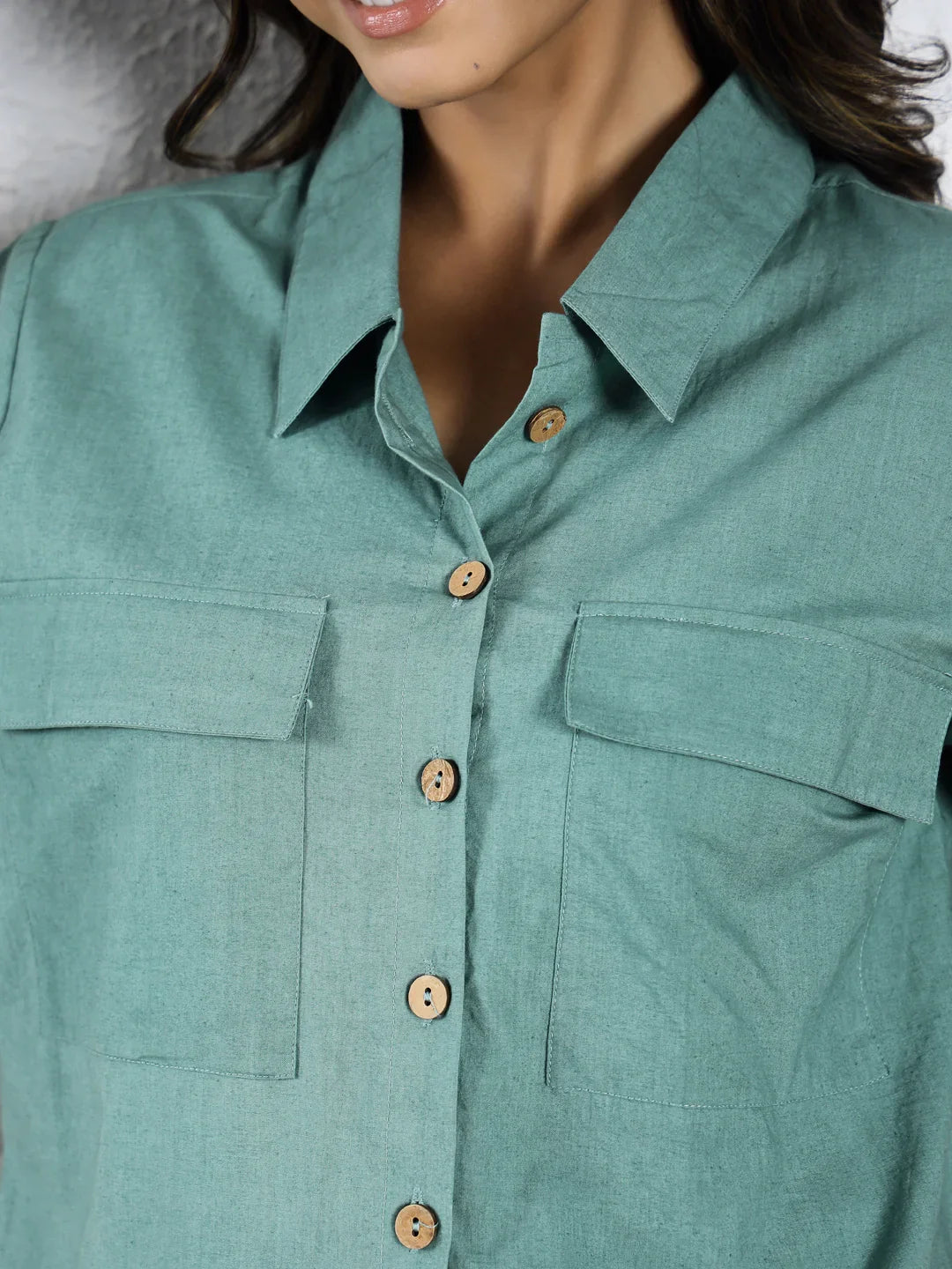 Solid Print Cotton Night Suit for Women - SanskrutiHomes 