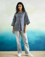 Striped 3D Print Cotton Top for Women - SanskrutiHomes 