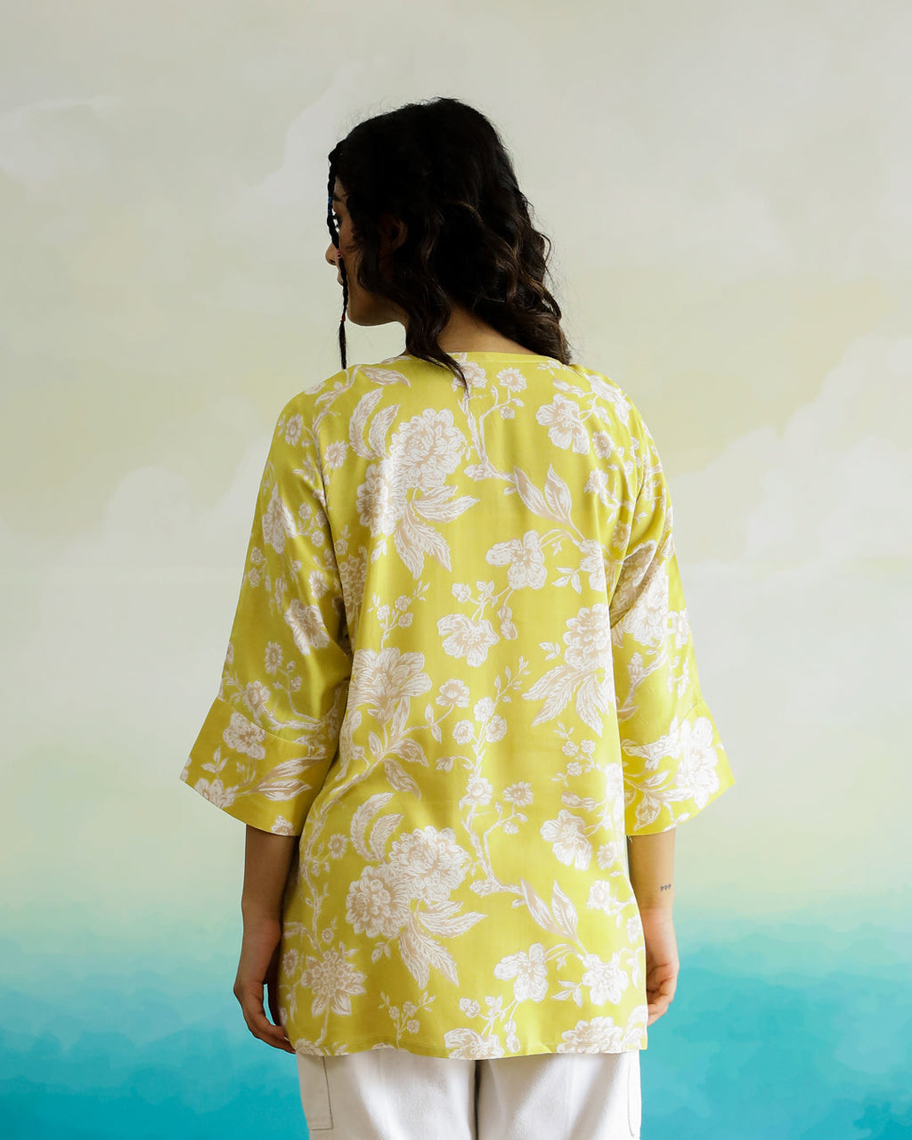 Printed Viscose Loose Fit Top - SanskrutiHomes 