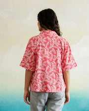 Pink Cotton Printed Top for Women - SanskrutiHomes 