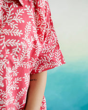 Pink Cotton Printed Top for Women - SanskrutiHomes 