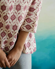 Printed Viscose Loose Fit Top - SanskrutiHomes 
