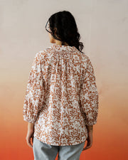 Flower Cotton Printed Top for Women - SanskrutiHomes 