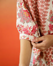 Floral Printed Cotton Top for Women - SanskrutiHomes 